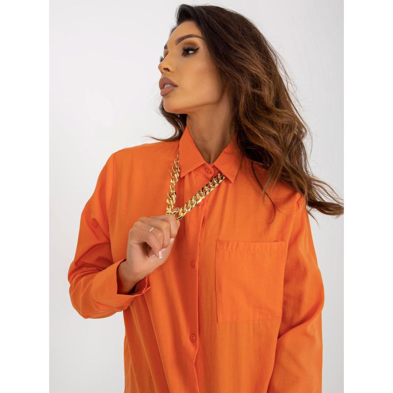 Dámská košile se zapínáním na knoflíky OVA oranžová