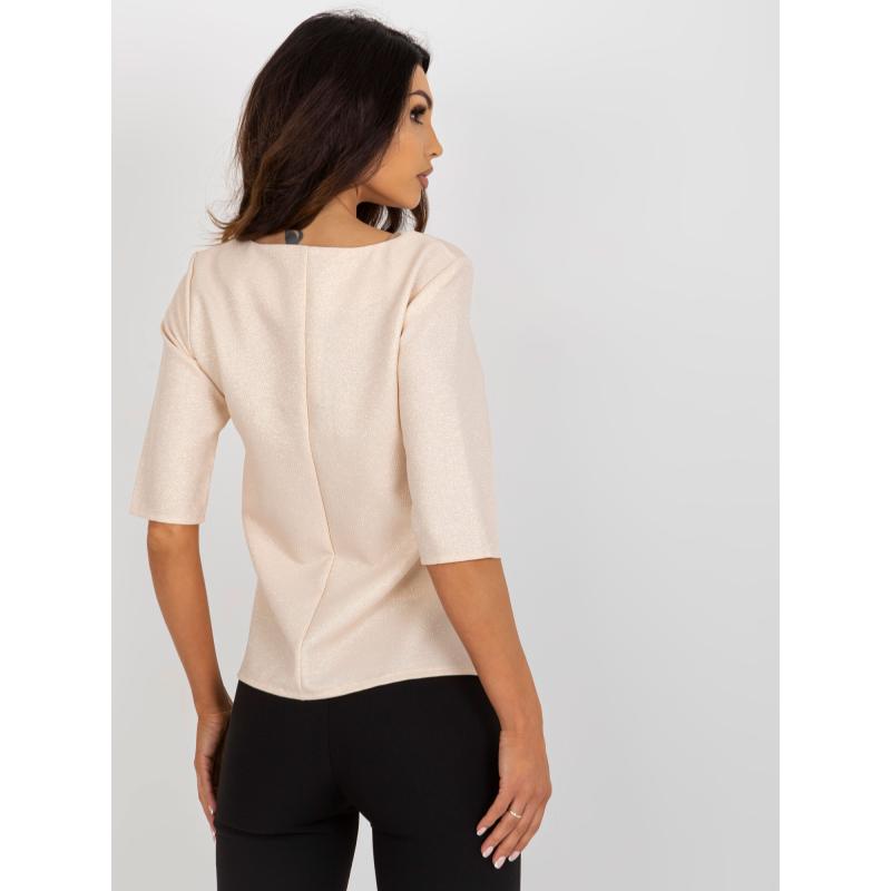 Dámská halenka s krátkým rukávem BRIGITA béžová 