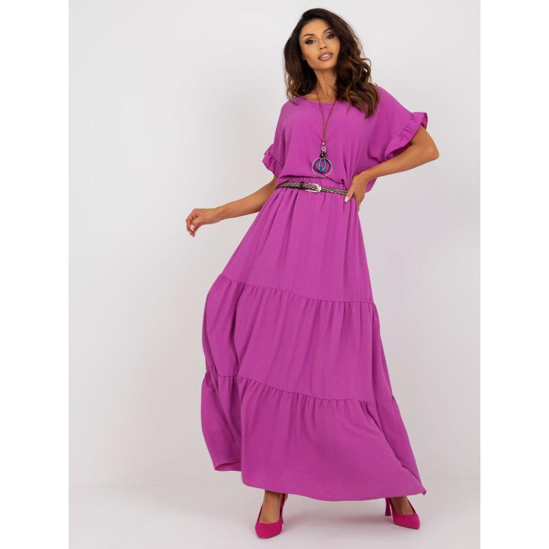 Dámska sukňa s volánom VENDELINA fialová