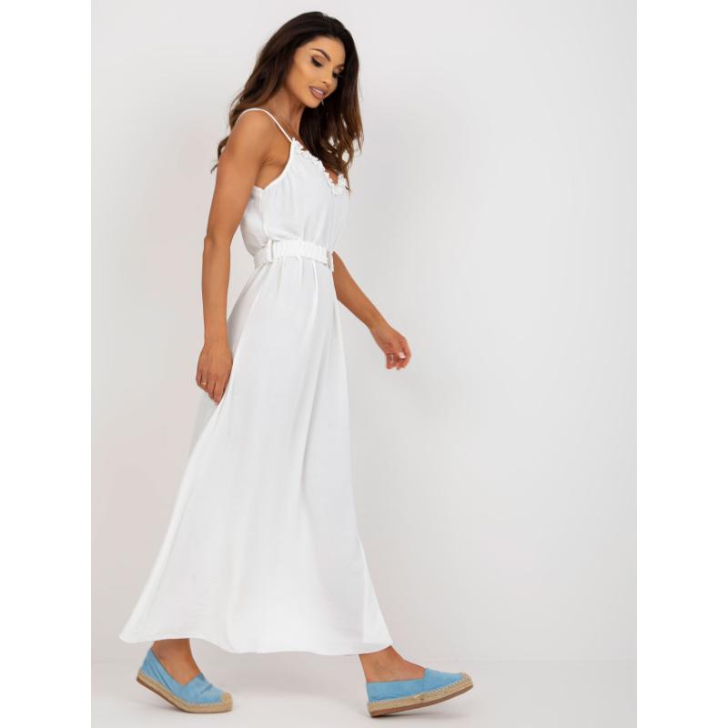 Dámské šaty s páskem OCH BELLA ecru 