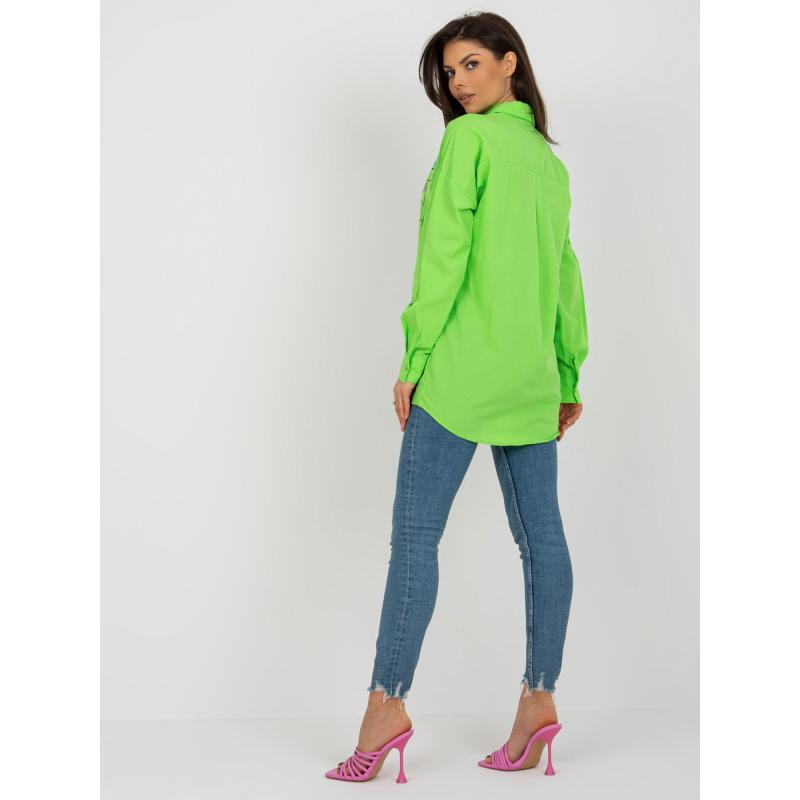 Női oversize póló PROKOPA világoszöld, nyomtatott mintával