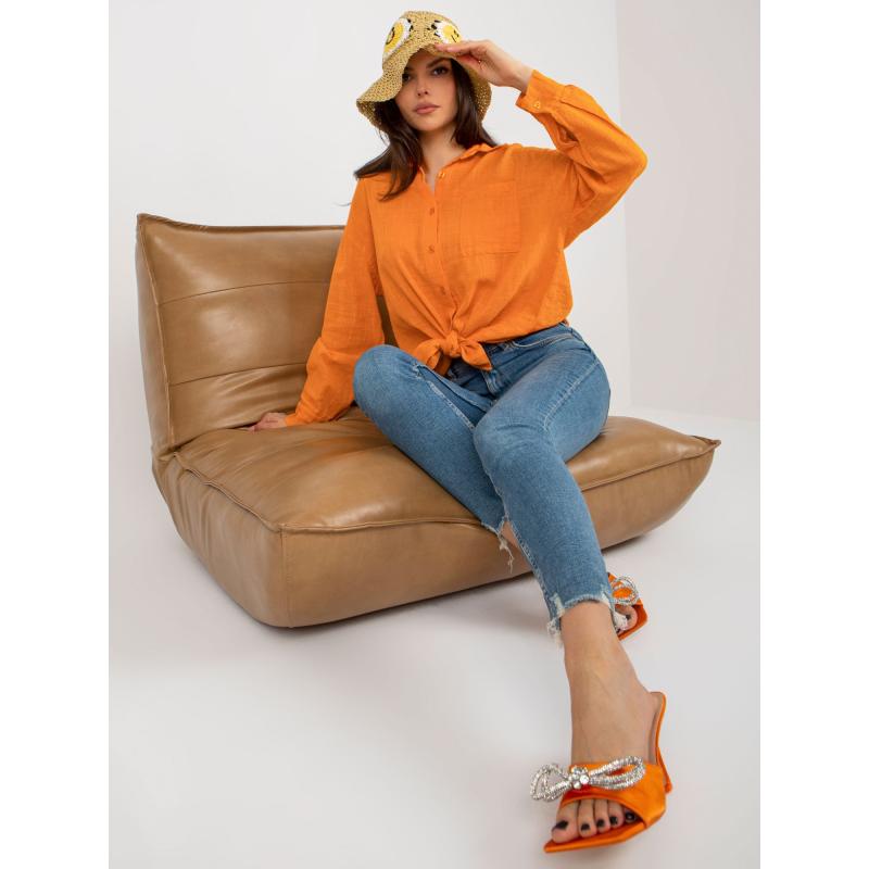 Dámská košile oversize Etta OCH BELLA oranžová 