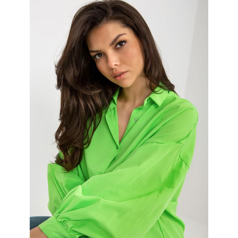 Női buff ujjú oversize póló HENRICHA világoszöld
