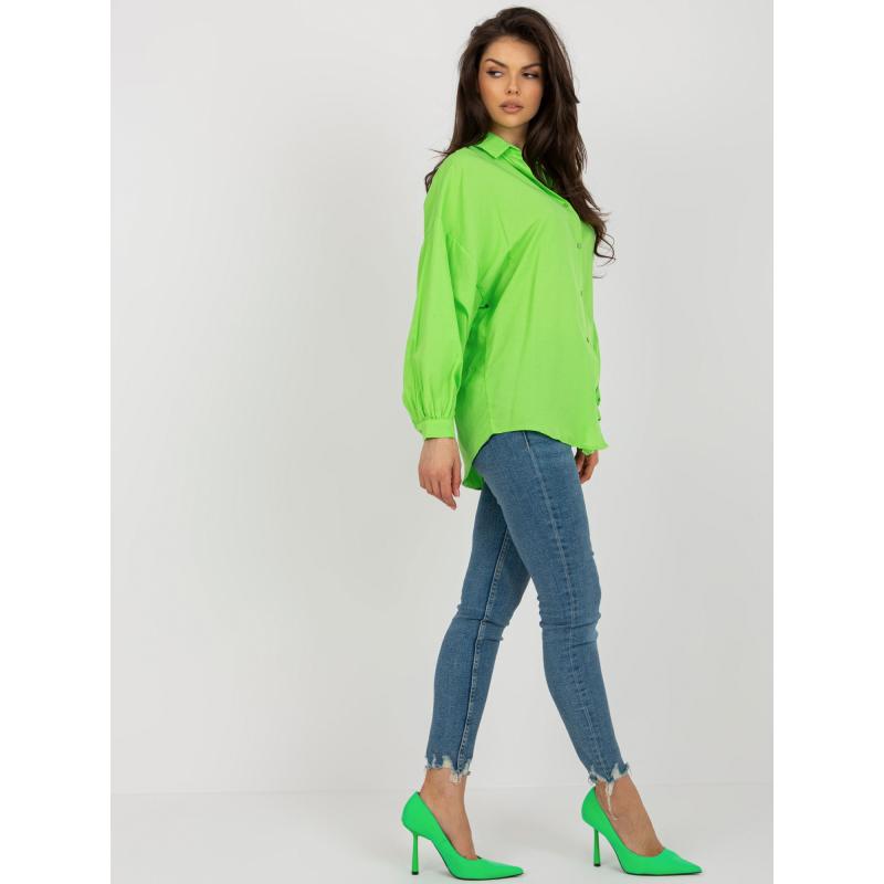 Női buff ujjú oversize póló HENRICHA világoszöld