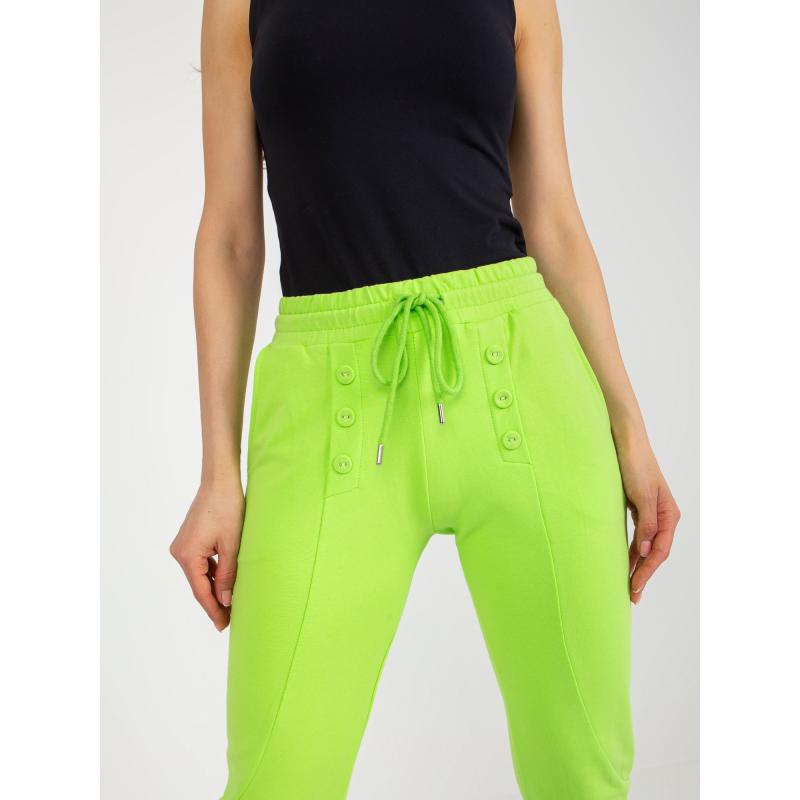 Dámské tepláky s elastickým pasem LUBOMIRA limetkově zelené 