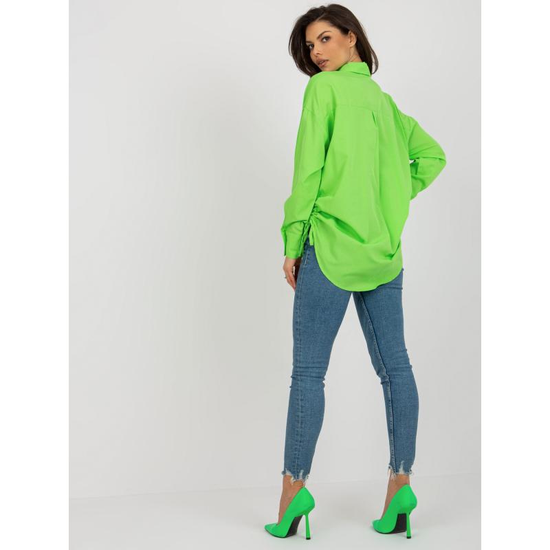 Női túlméretezett galléros ing KITA világoszöld