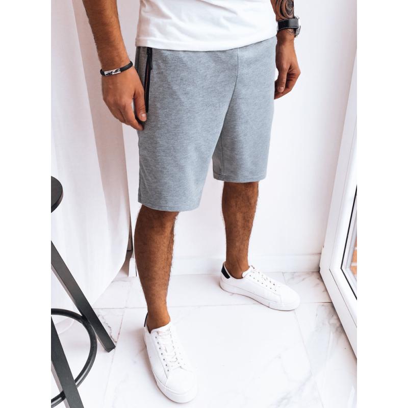 Pánské teplákové šortky WER světle šedé