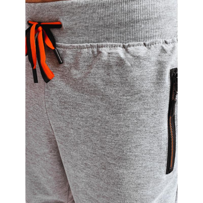 Pánské teplákové šortky WER světle šedé