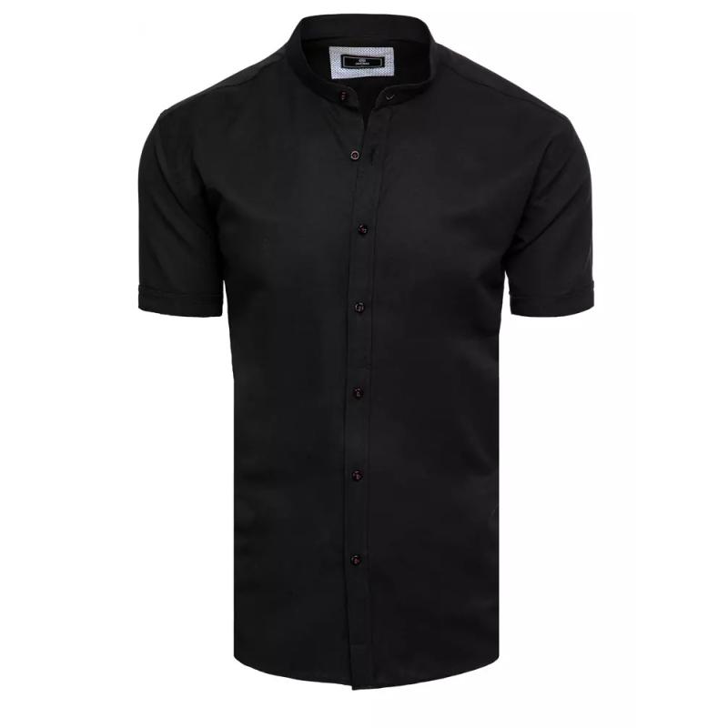 Pánska košeľa s krátkym rukávom KROS čierna