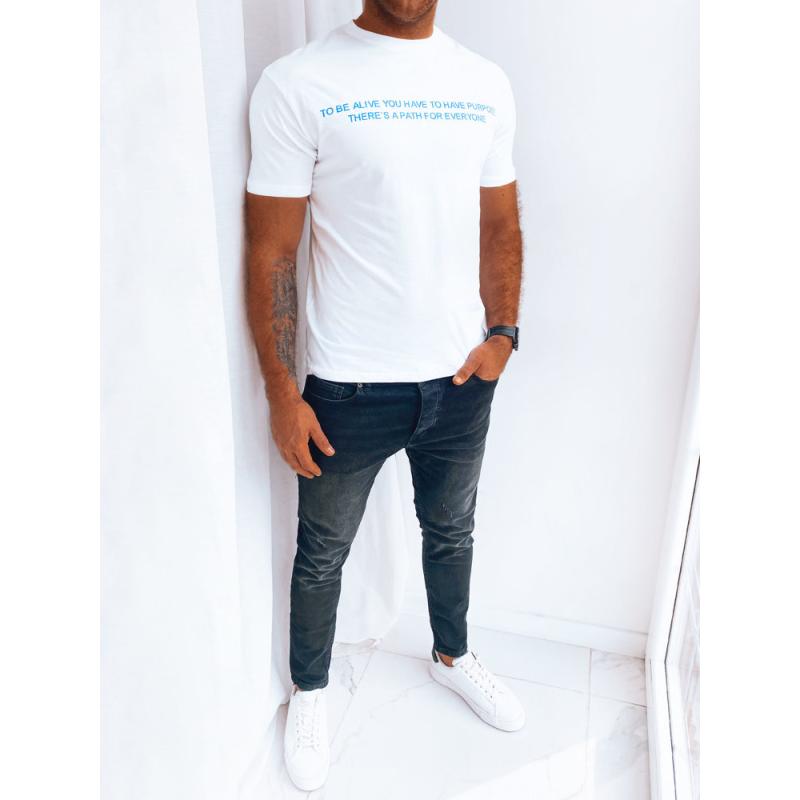 Férfi póló PUPROSE nyomtatással fehér