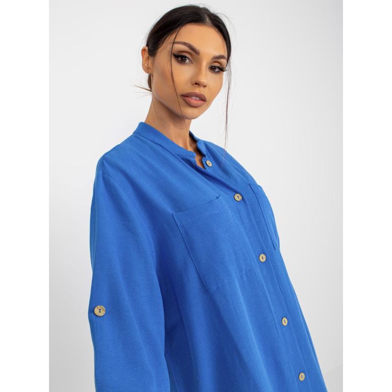 Női ruha zsebekkel OCH BELLA kék