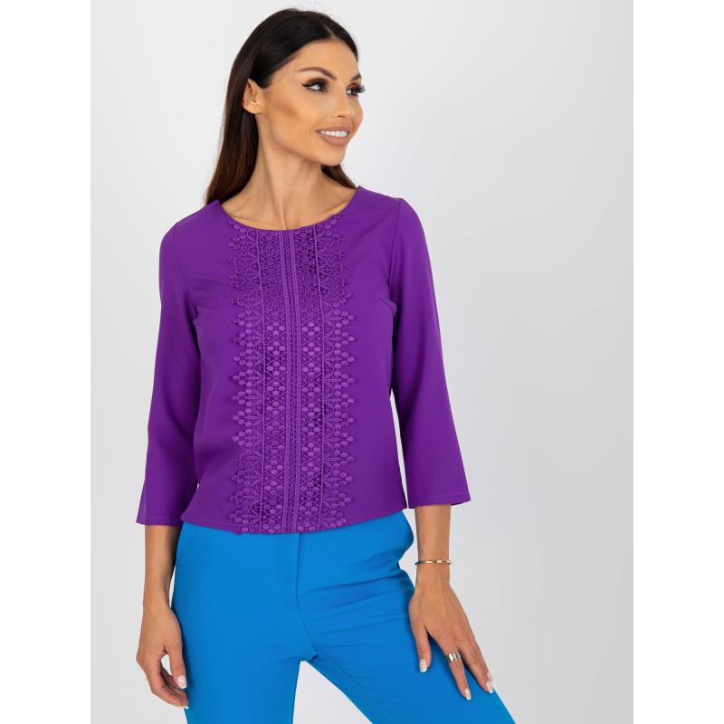Dámska blúzka GENIVEE tmavo fialová