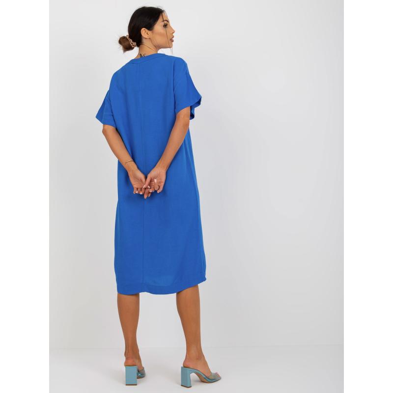 Dámské šaty s krátkým rukávem OCH BELLA modré  