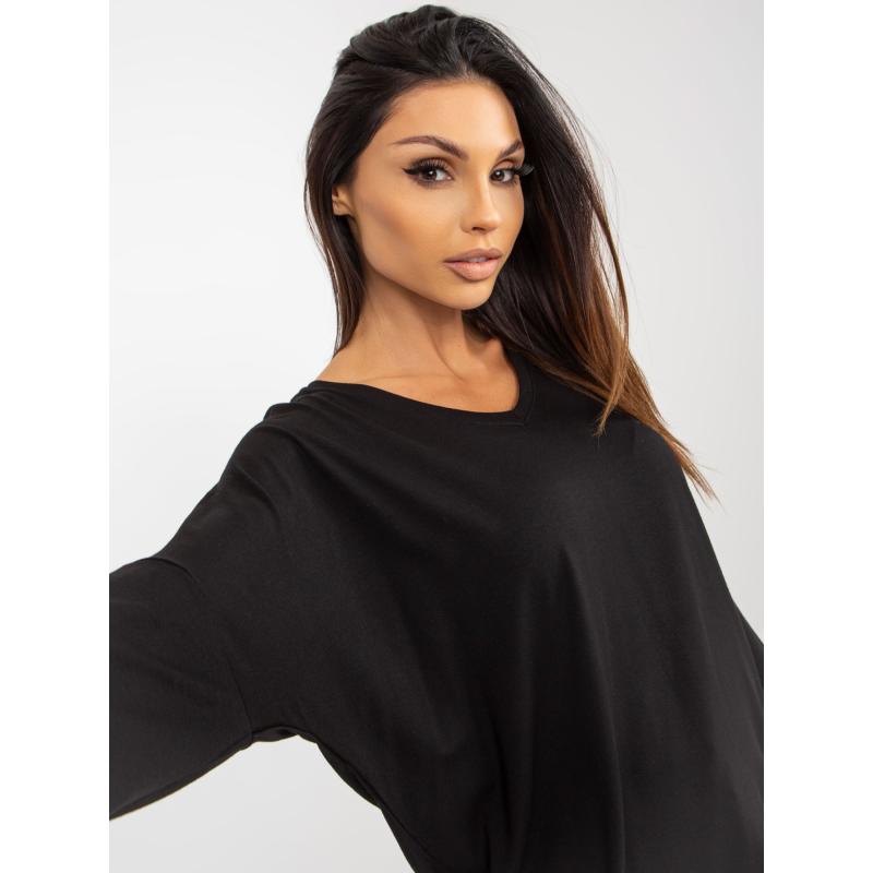 Női alap blúz 3/4-es ujjal EMMALYN fekete