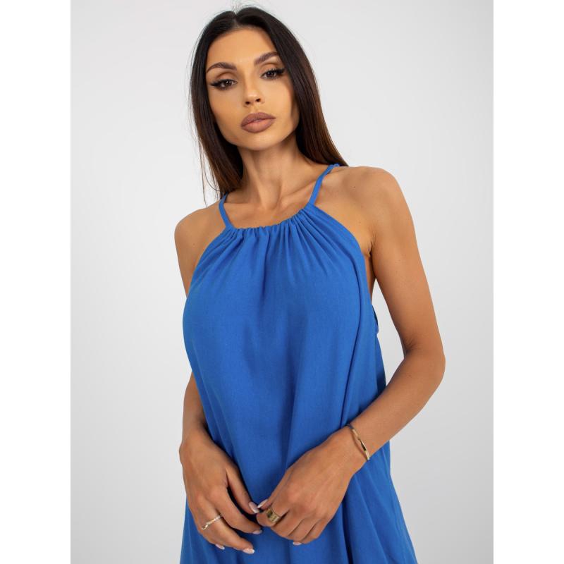 Dámské šaty na ramínka OCH BELLA modré 