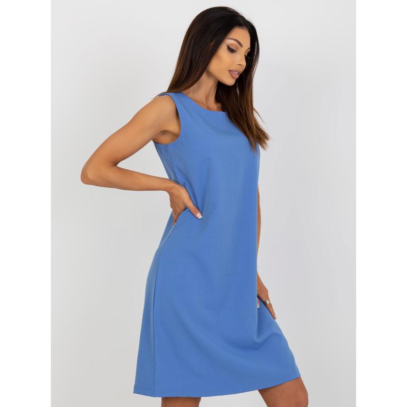 Dámské šaty elegantní koktejlové OCH BELLA modré 