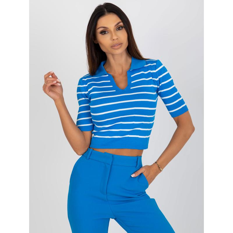 Női csíkos ing POLO kék
