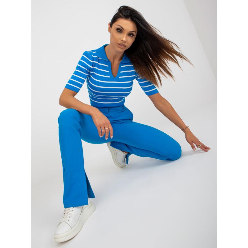 Női csíkos ing POLO kék