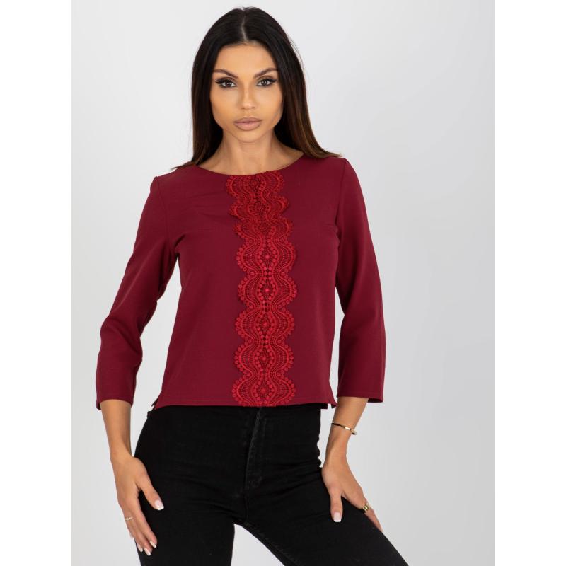 Dámská halenka s krajkovými detaily JAZZ bordó 