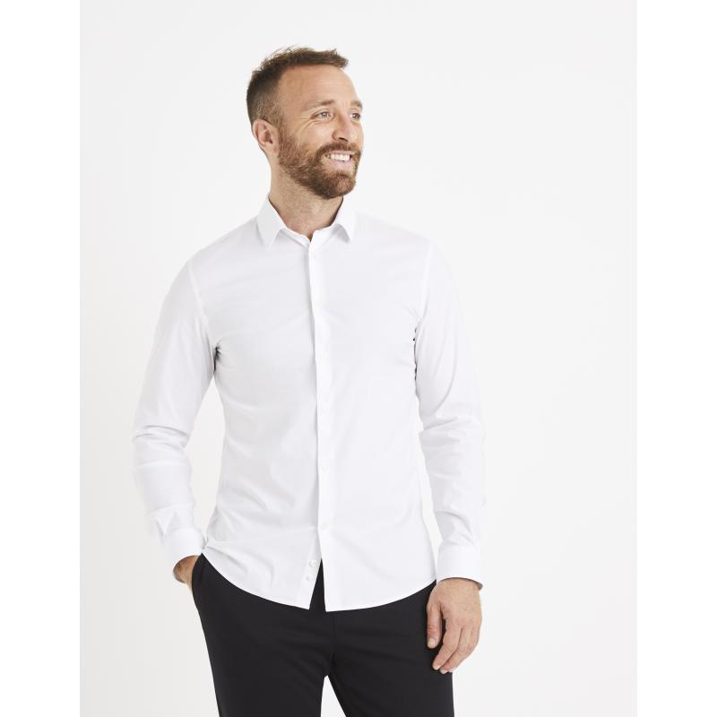 Celio Košeľa Masantal slim fit Cream