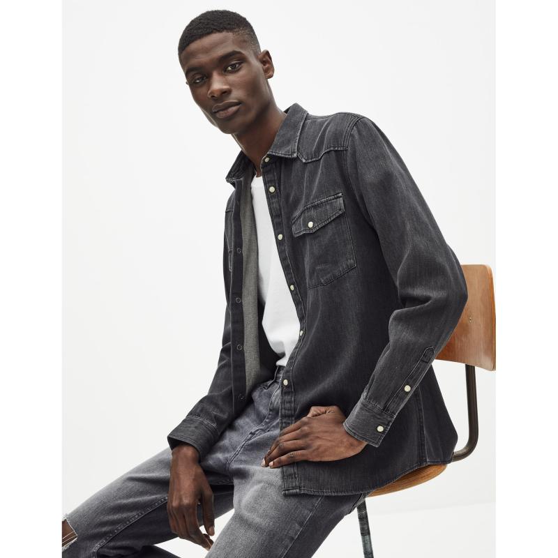 Džínsová bavlnená košeľa Sarevient