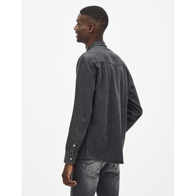 Džínsová bavlnená košeľa Sarevient