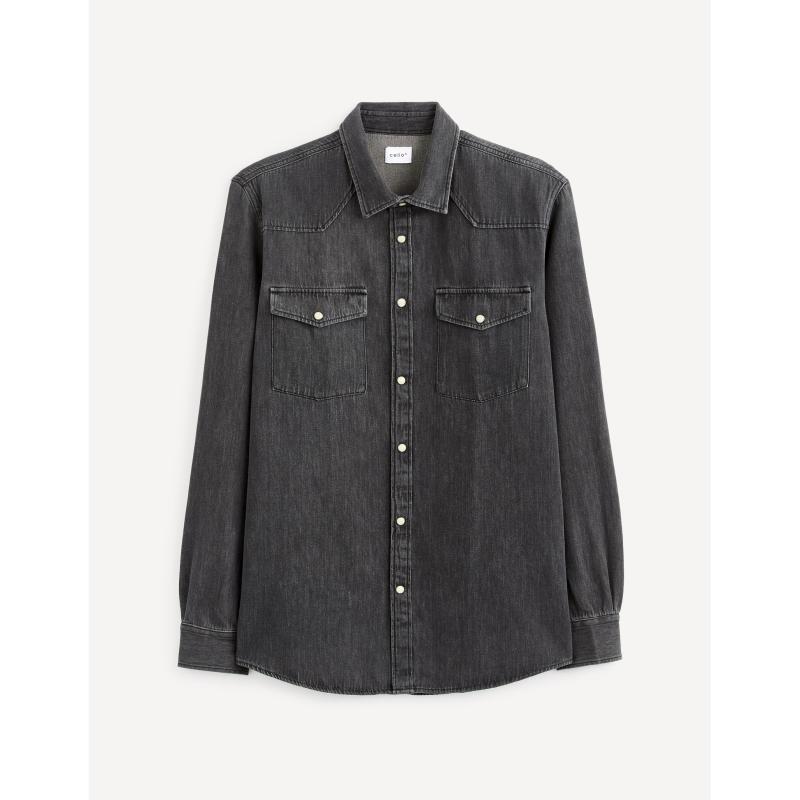 Džínsová bavlnená košeľa Sarevient