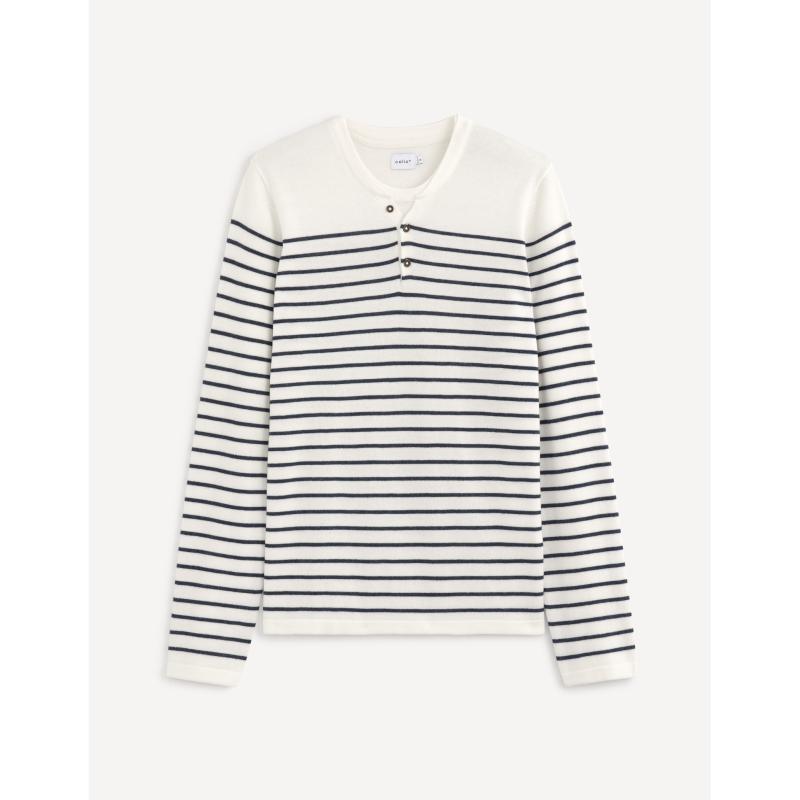 Bavlněný pruhovaný svetr Techillray