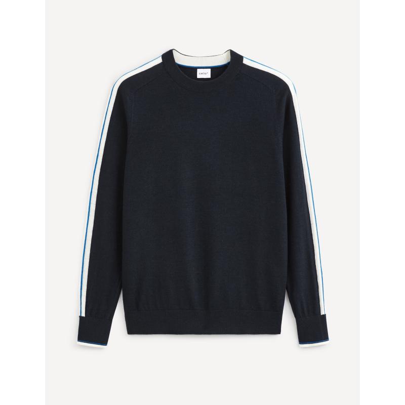 Vlnený sveter Veritas s pruhmi