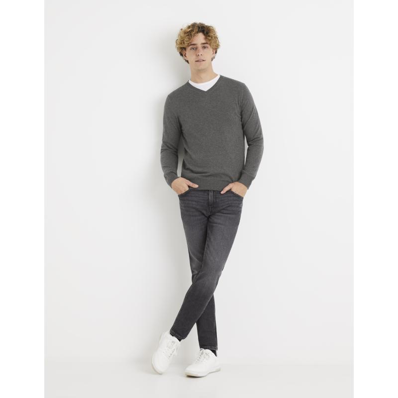 Hladký melírovaný svetr Veviflex