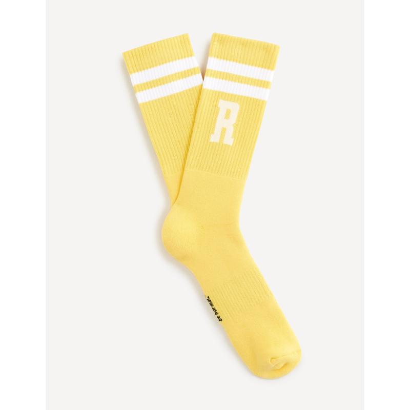 Sportovní fleecové ponožky Žlutá O