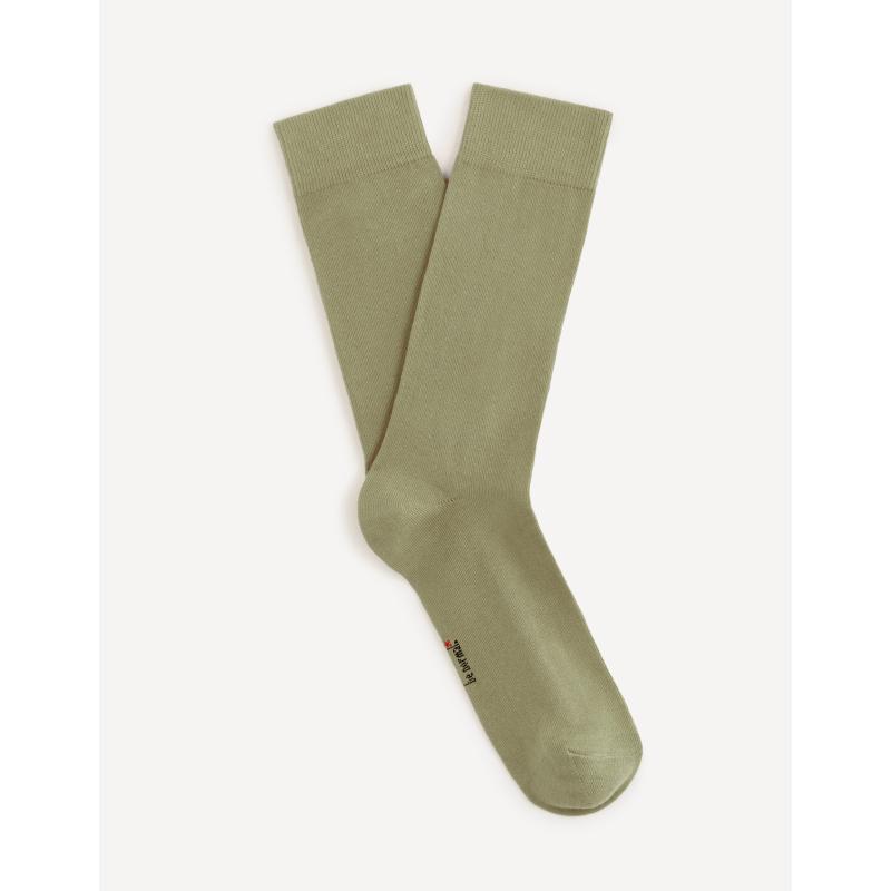 Vysoké ponožky bavlnené Supima® Khaki O