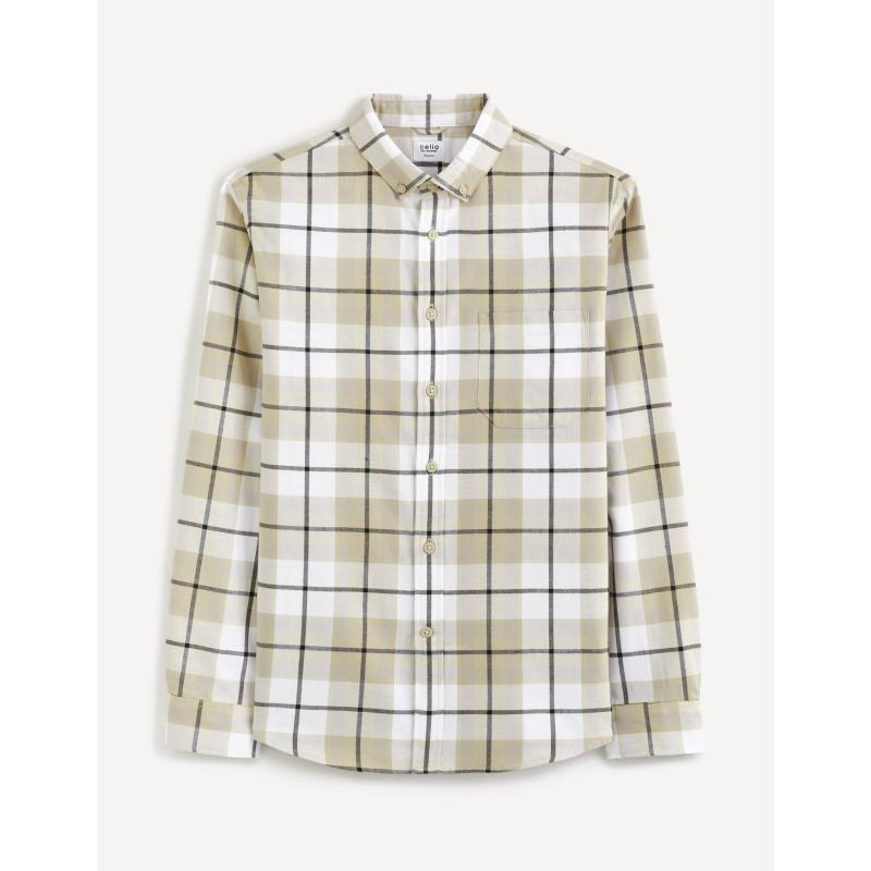 Károvaná košeľa zo 100% bavlny