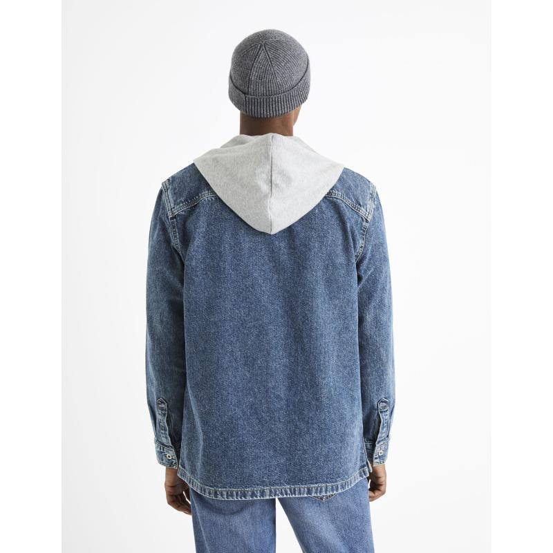 Džínová košile s kapucí Caoris