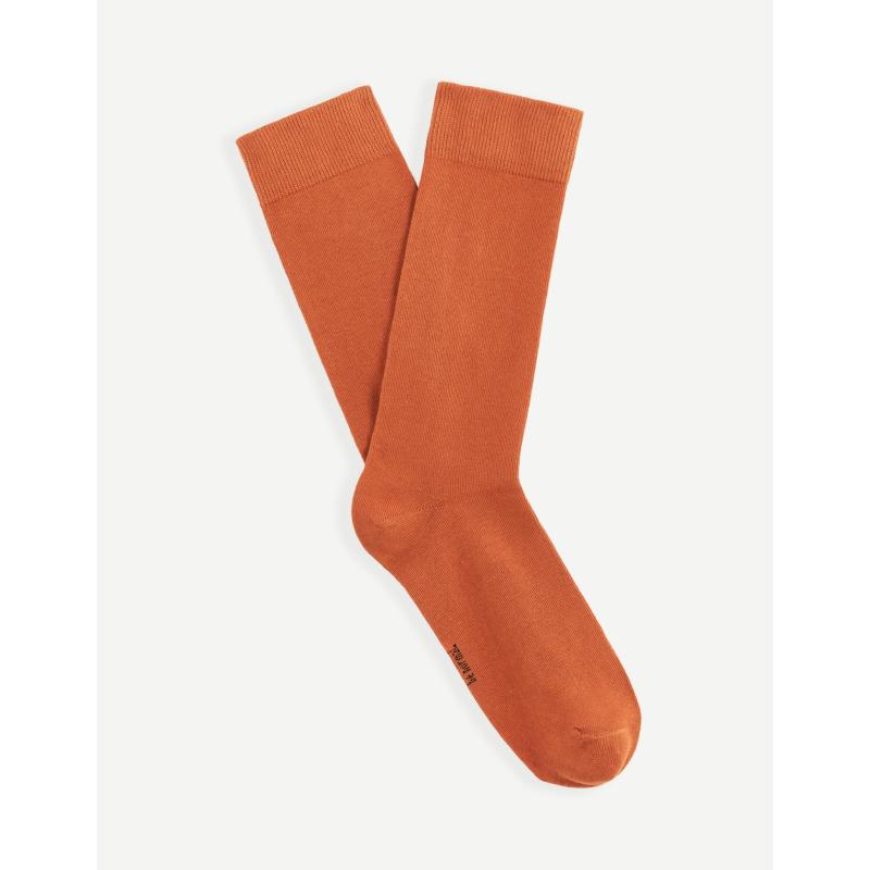 Vysoké ponožky Milof z bavlny Supima® Oranžov