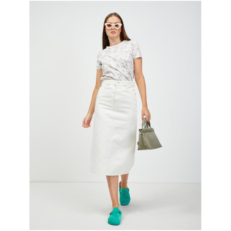 Bílo-béžové tričko se zvířecím vzorem