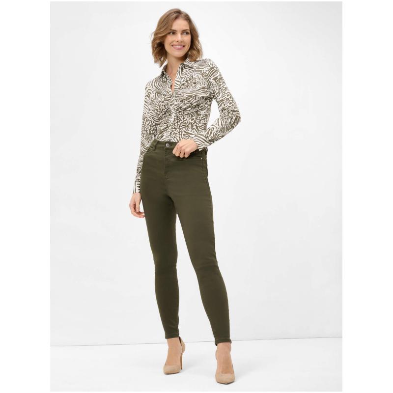 Khaki skinny fit nohavice