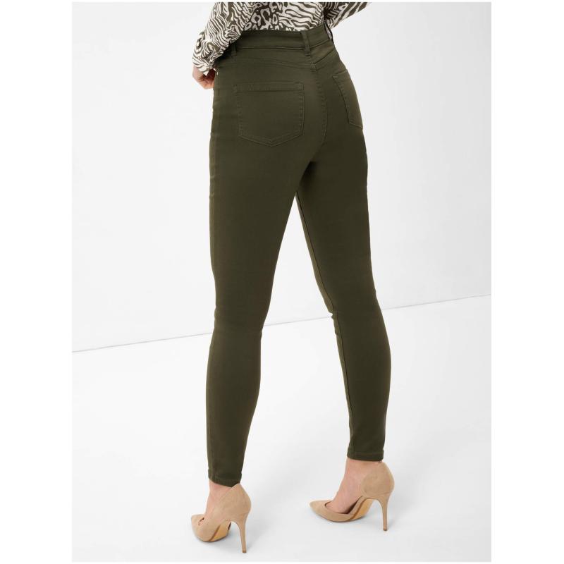 Khaki skinny fit kalhoty