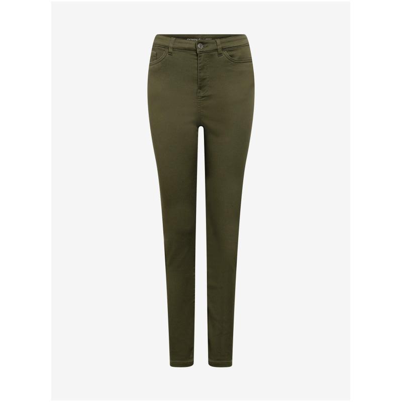 Khaki skinny fit kalhoty