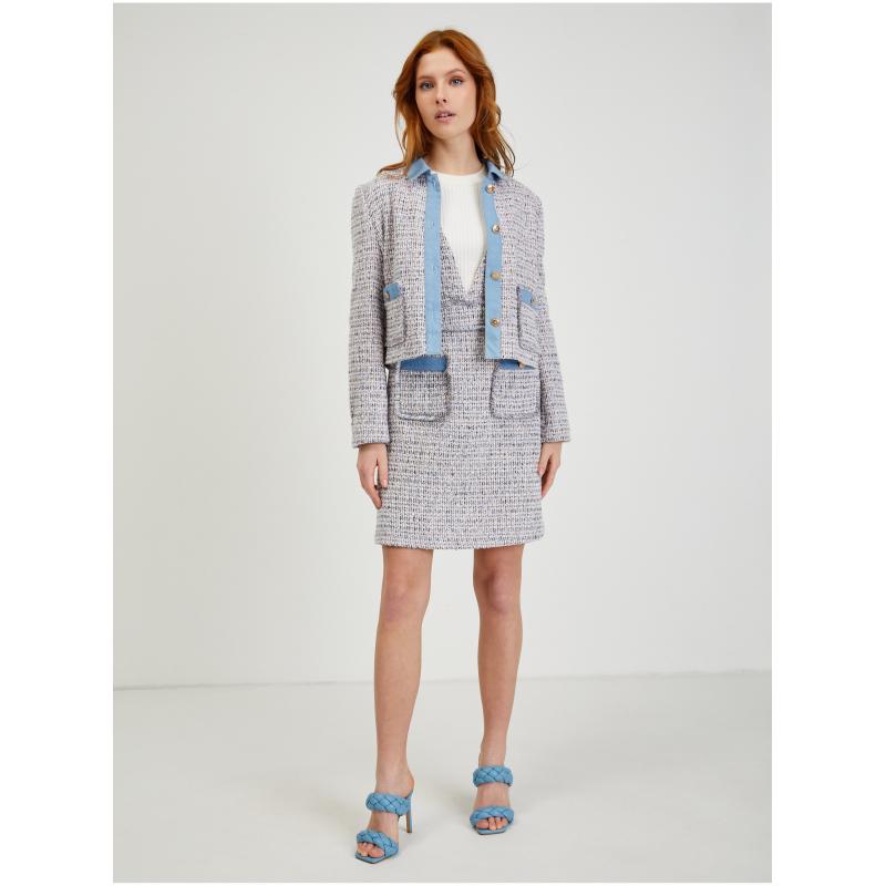 Világosszürke női tweed ruha