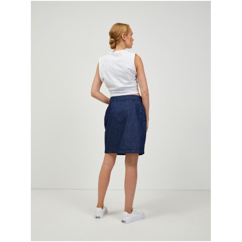 Tmavě modrá džínová sukně