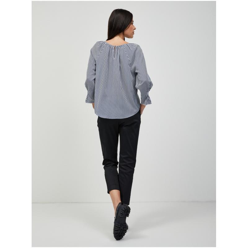 Modrá pruhovaná halenka