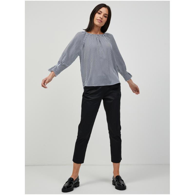 Modrá pruhovaná halenka