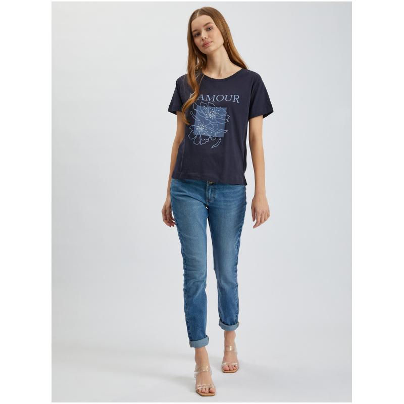 Tmavě modré dámské tričko