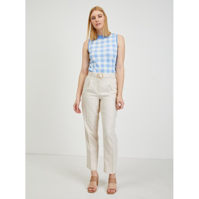 Béžové dámské kalhoty