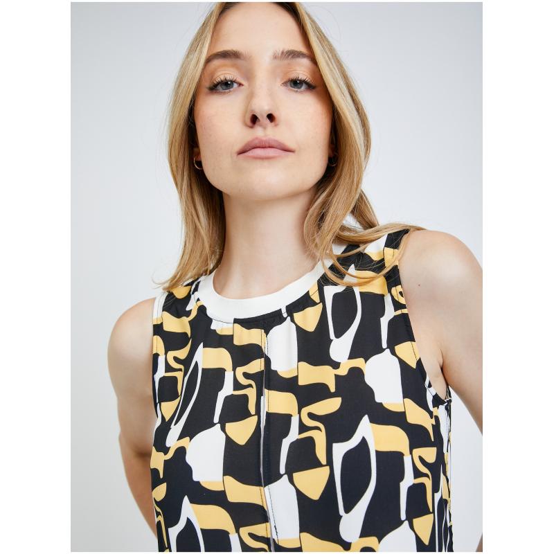 Bílo-černá vzorovaná halenka