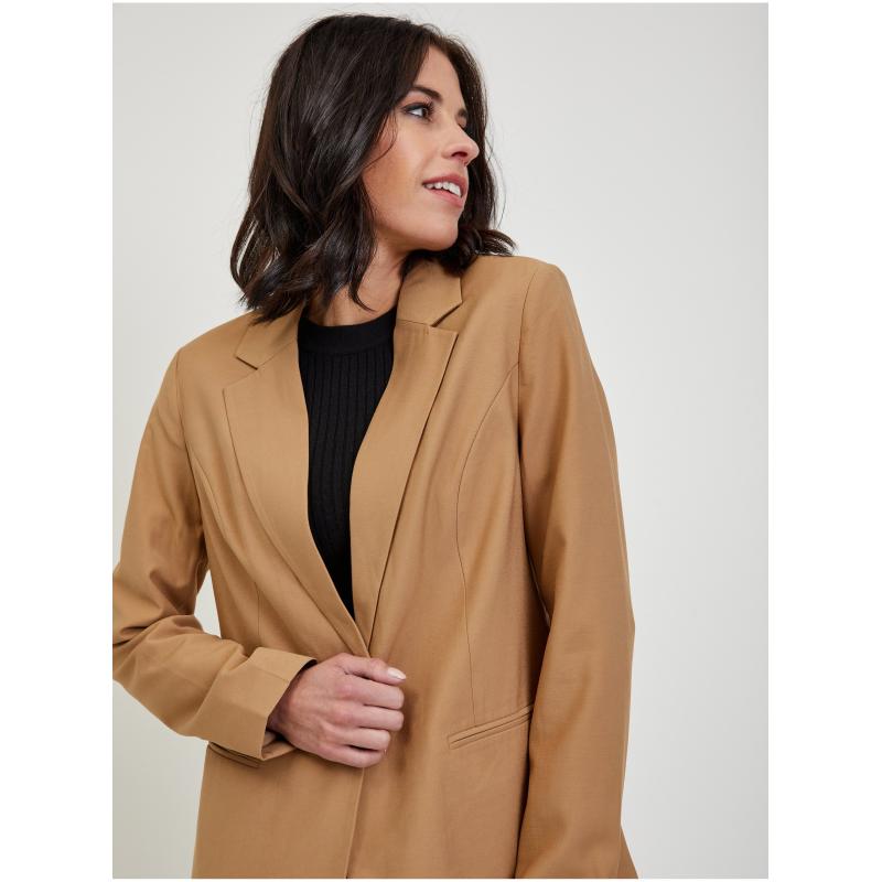 Světle hnědé dámské sako