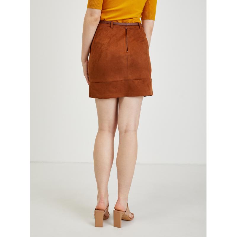 Női barna szarvasbőr szoknya