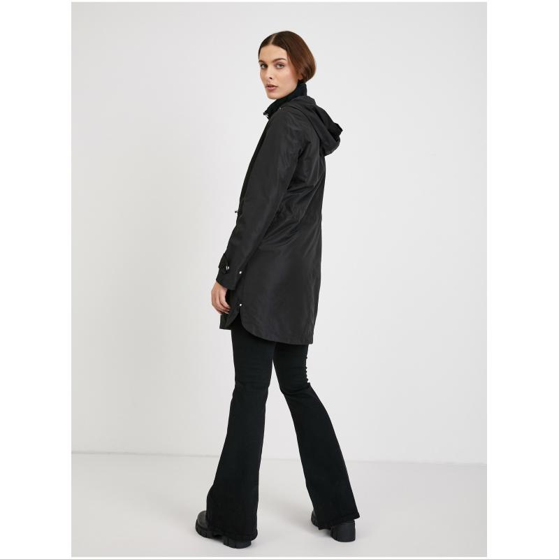 Čierna dámska parka