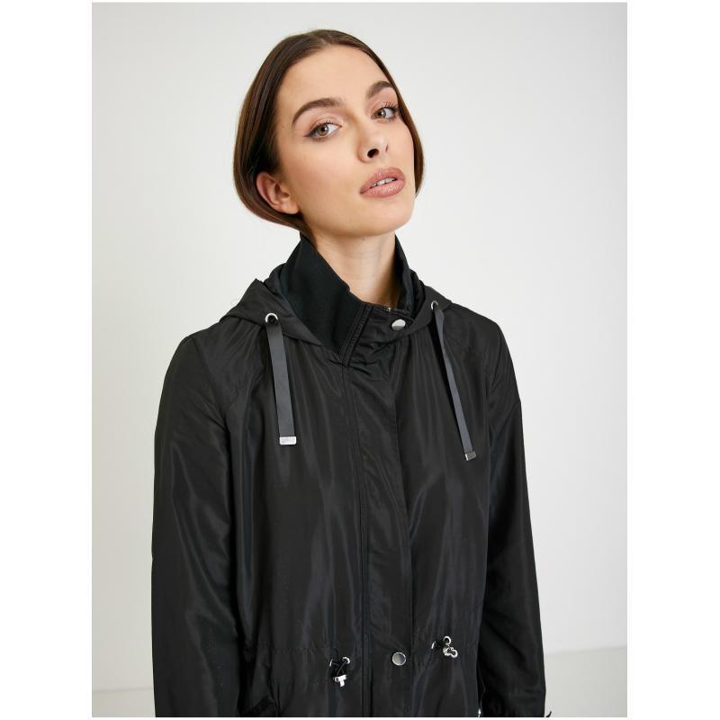 Čierna dámska parka